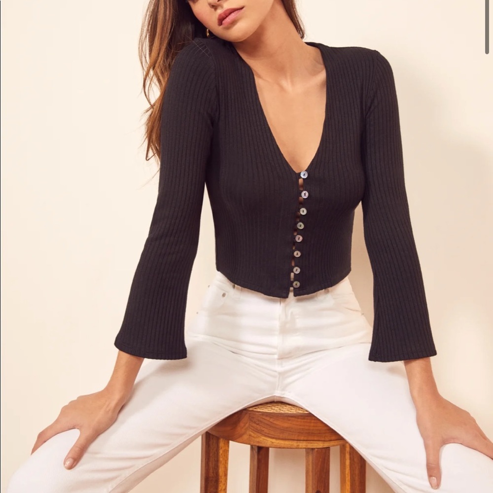 Reformation Gellar Knit Top